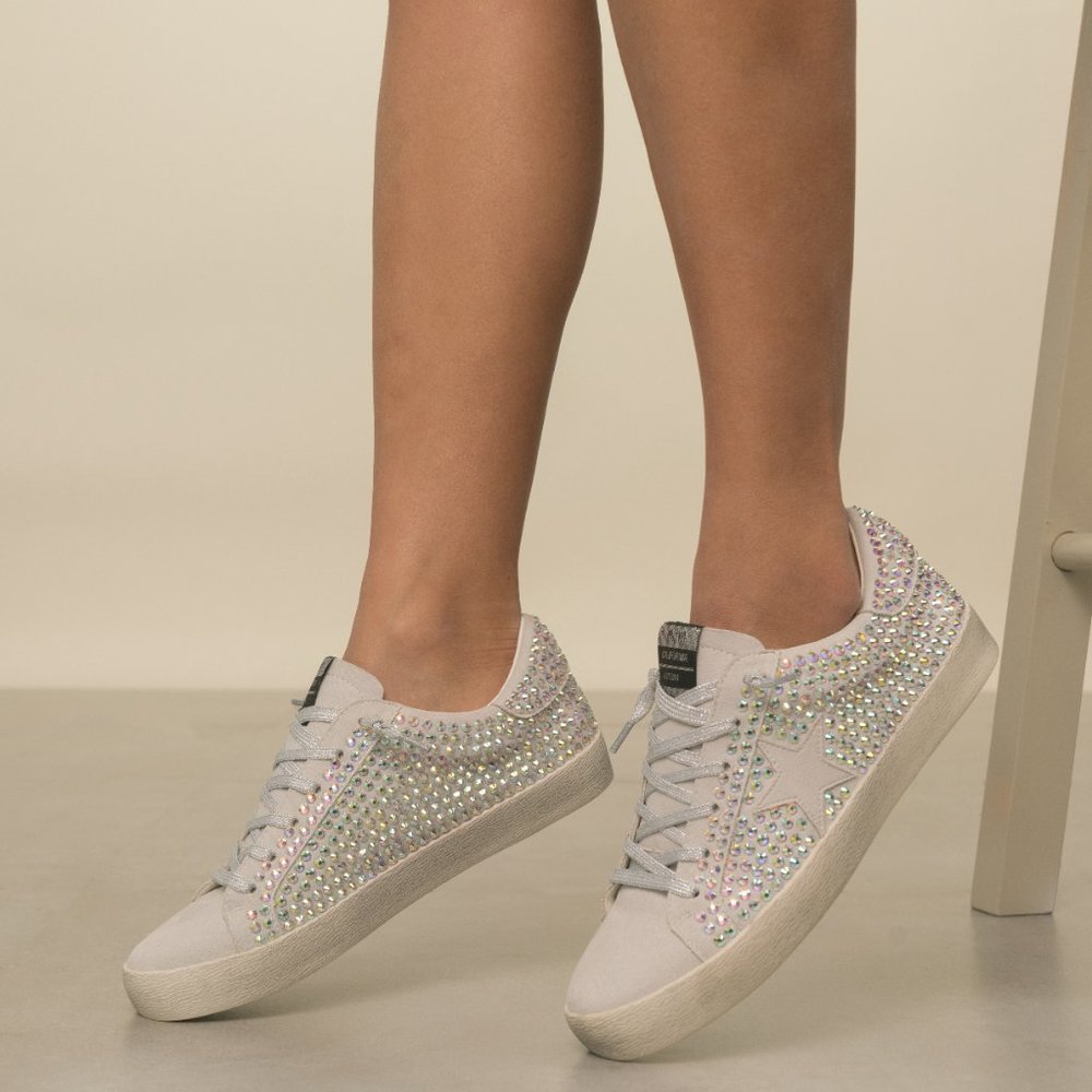 MiiM - JOANN Rhinestone Gray Sneakers
